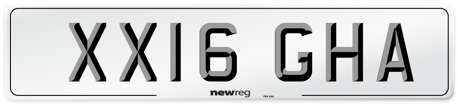 XX16 GHA Number Plate from New Reg